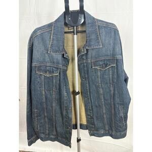 Stetson Denim Trucker Rancher Jean Jacket Blue Button Up Western Vintage Size XL